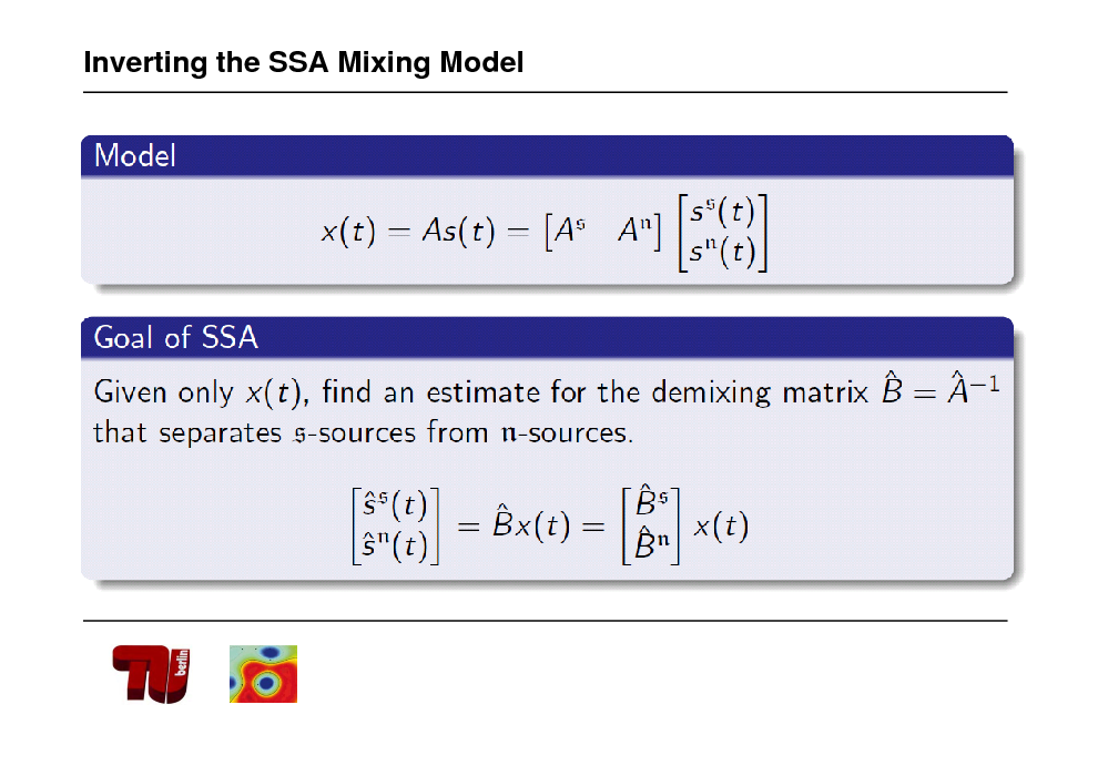 Slide: Inverting the SSA Mixing Model

