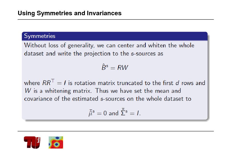 Slide: Using Symmetries and Invariances

