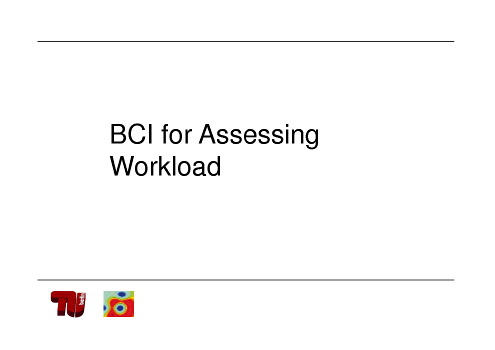 Slide: BCI for Assessing Workload

