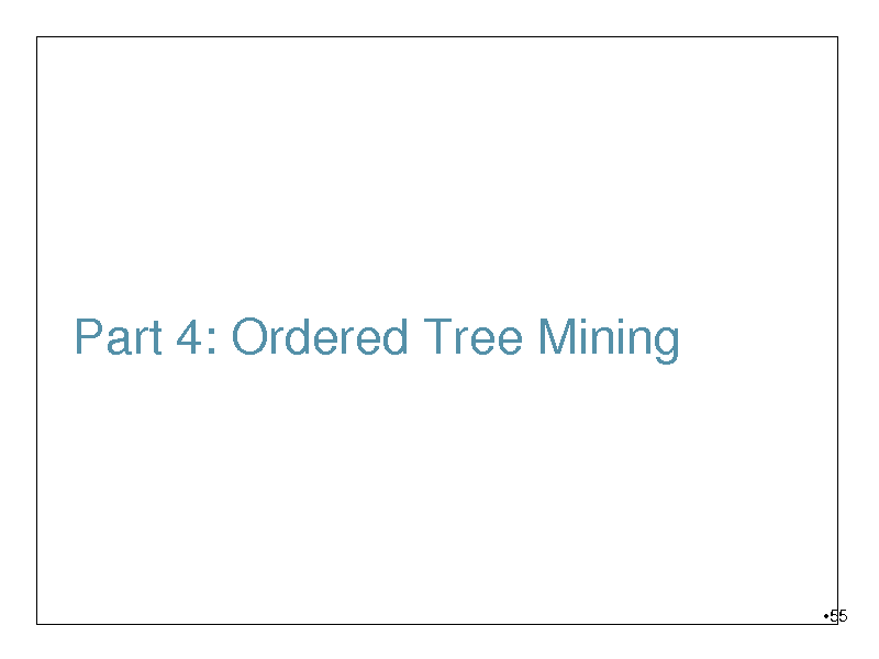 Slide: Part 4: Ordered Tree Mining

55

